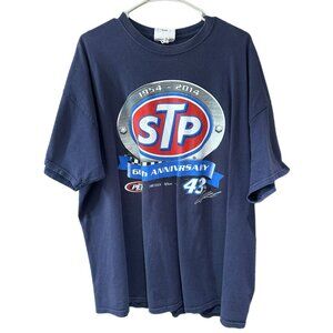 Hase Authentics Mens 2X STP 60th Anniversary Nascar #43 2014 Tee Shirt Vintage